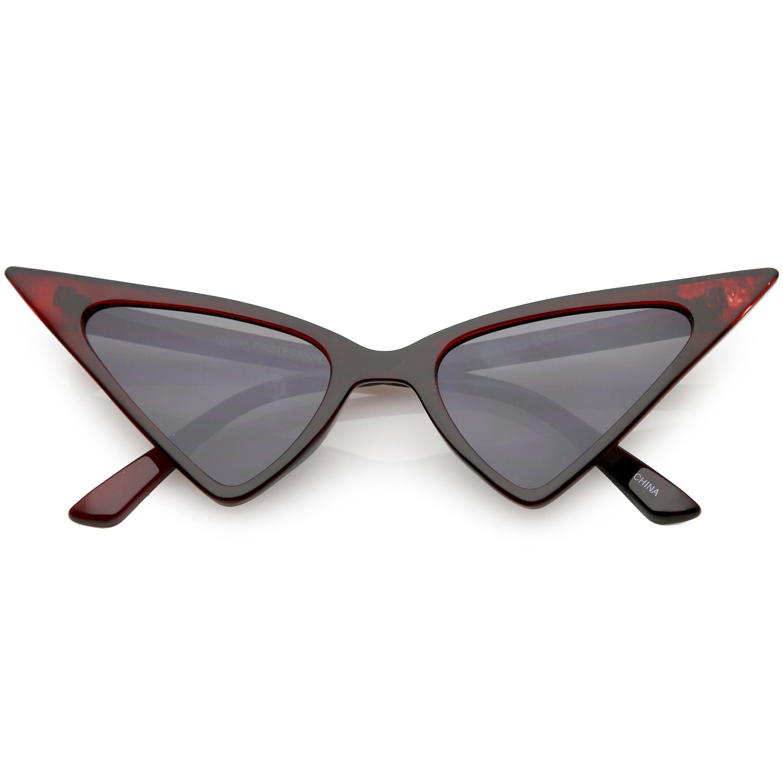 Women's Retro Oversize Wide Pointed Cat Eye Sunglasses, White Smoke | zeroUV