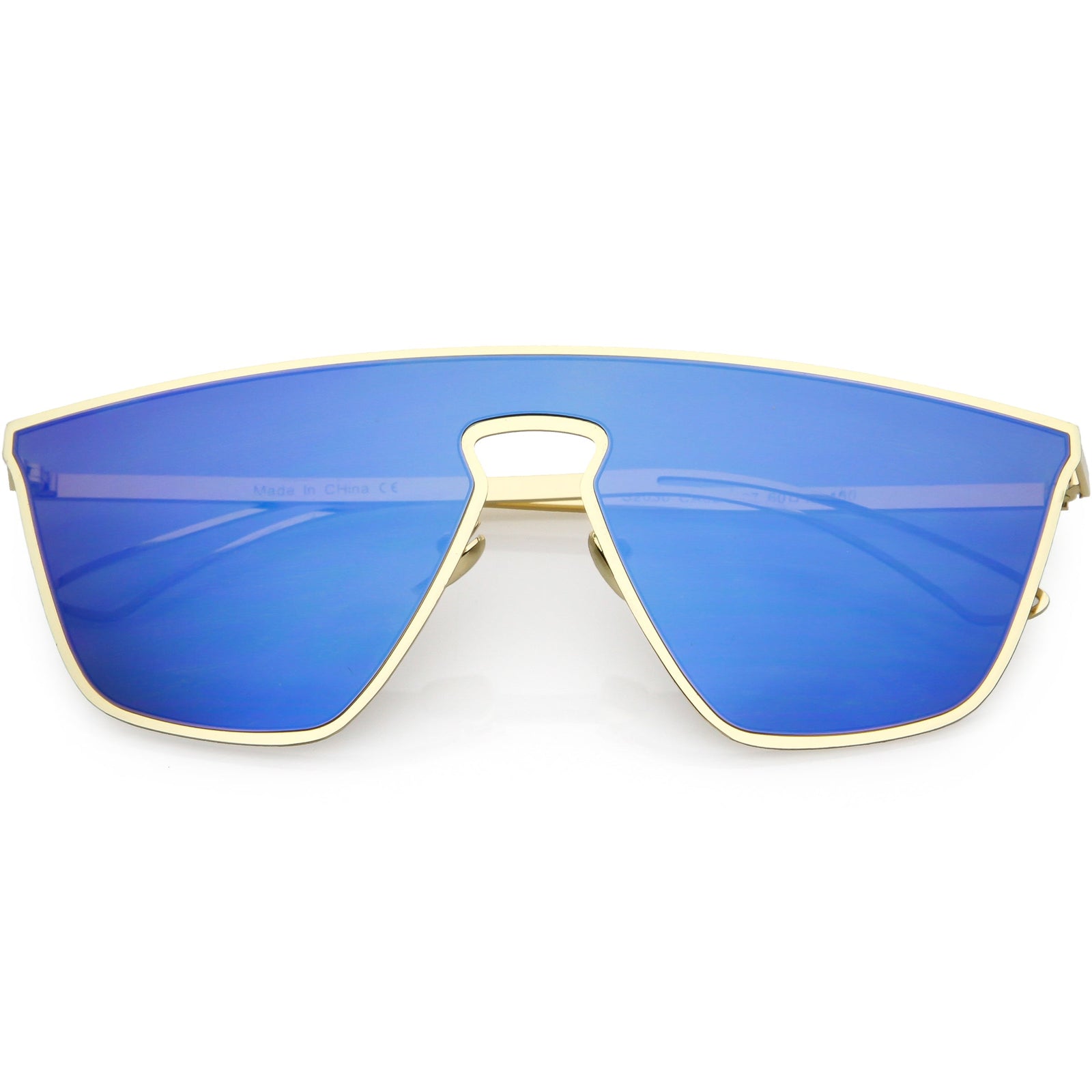 Disco Retro Modern Mirrored Flat Lens Metal Sunglasses C870