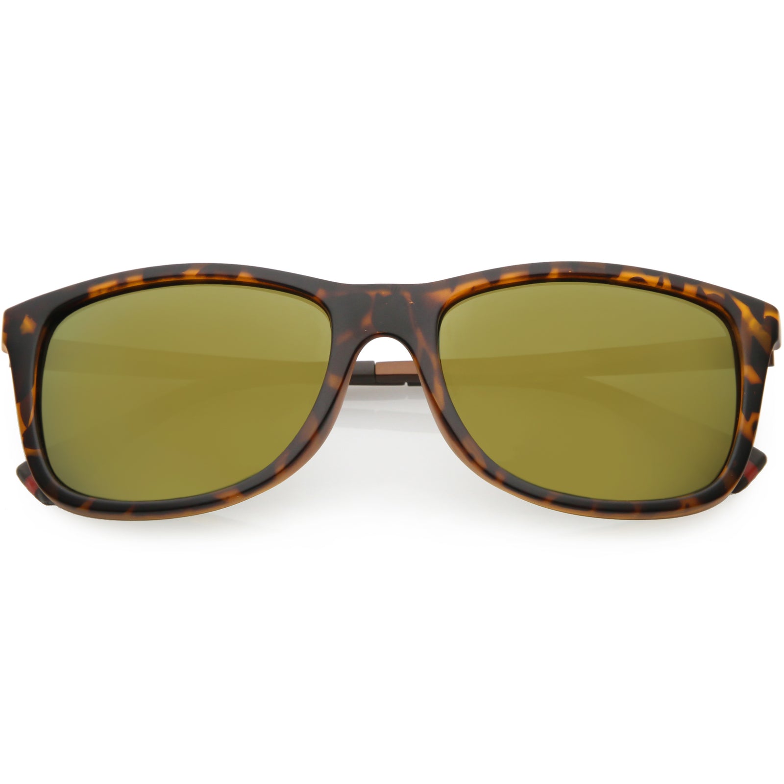 Classic Horn Rimmed Metal Arms Polarized Lens Square Sunglasses C891