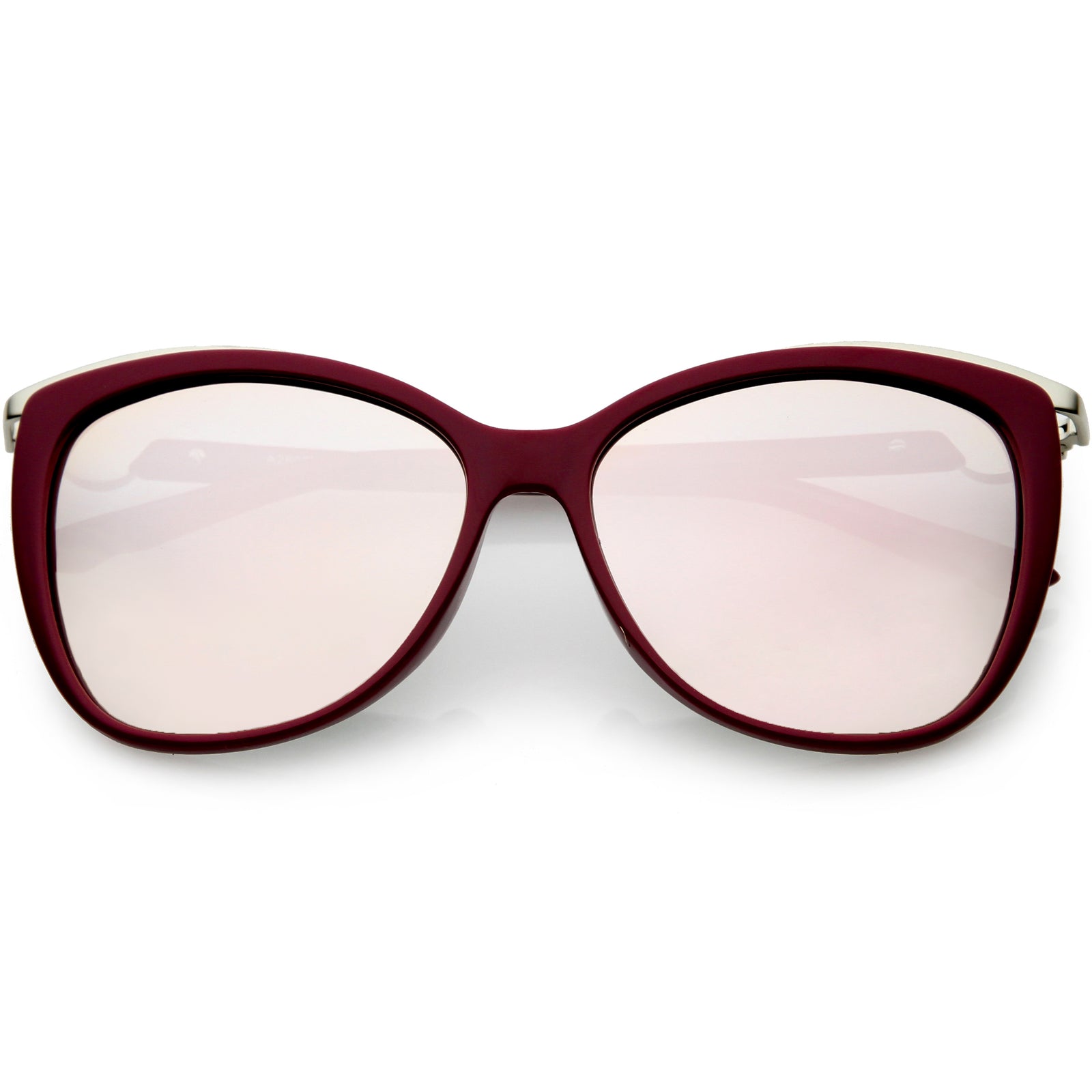 Classic Metal Trim Square Polarized Lens Cat Eye Sunglasses C897