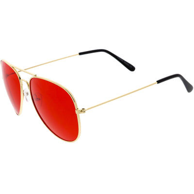 zeroUV Retro Metal Aviator Sunglasses