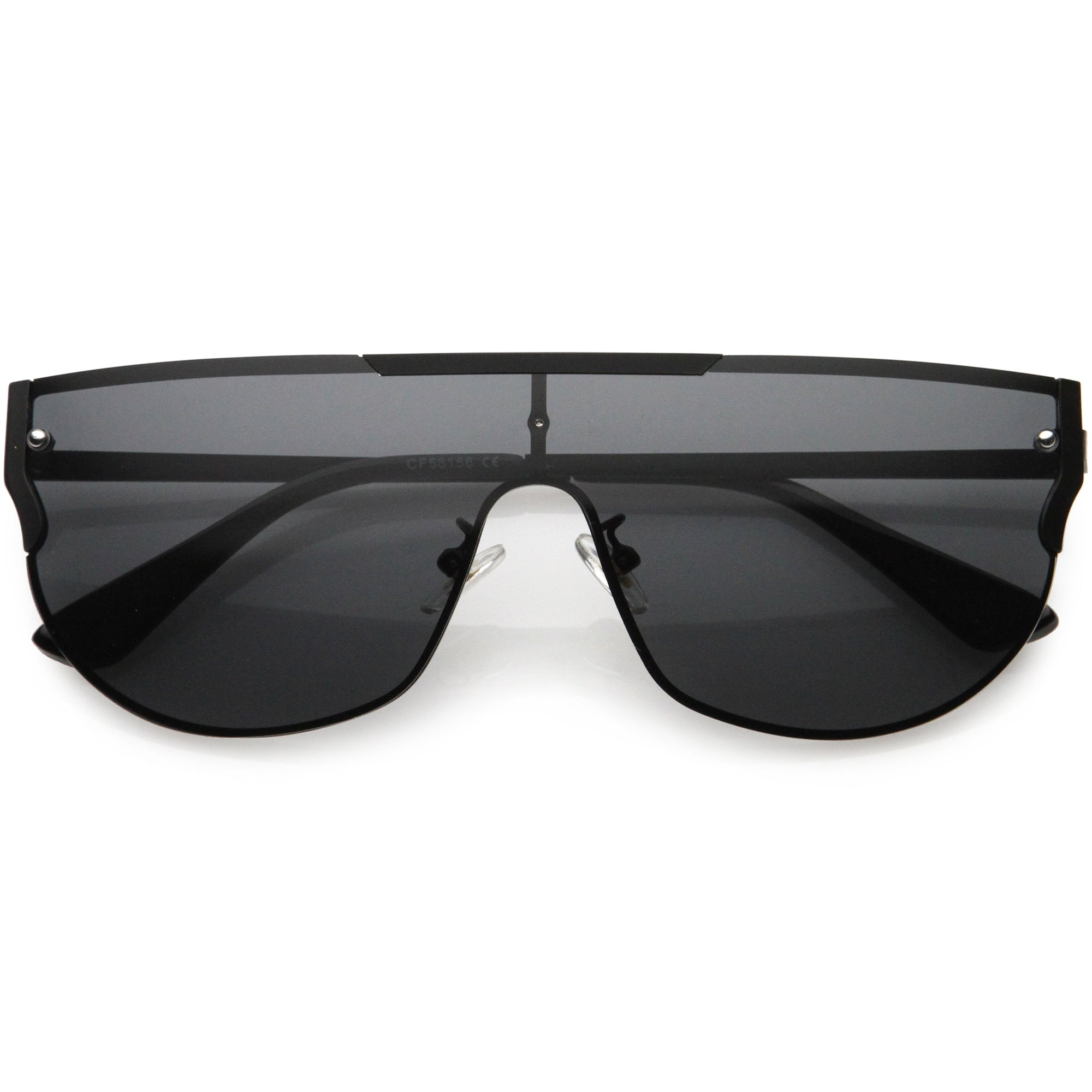 Men Flat Top Shield Sunglasses
