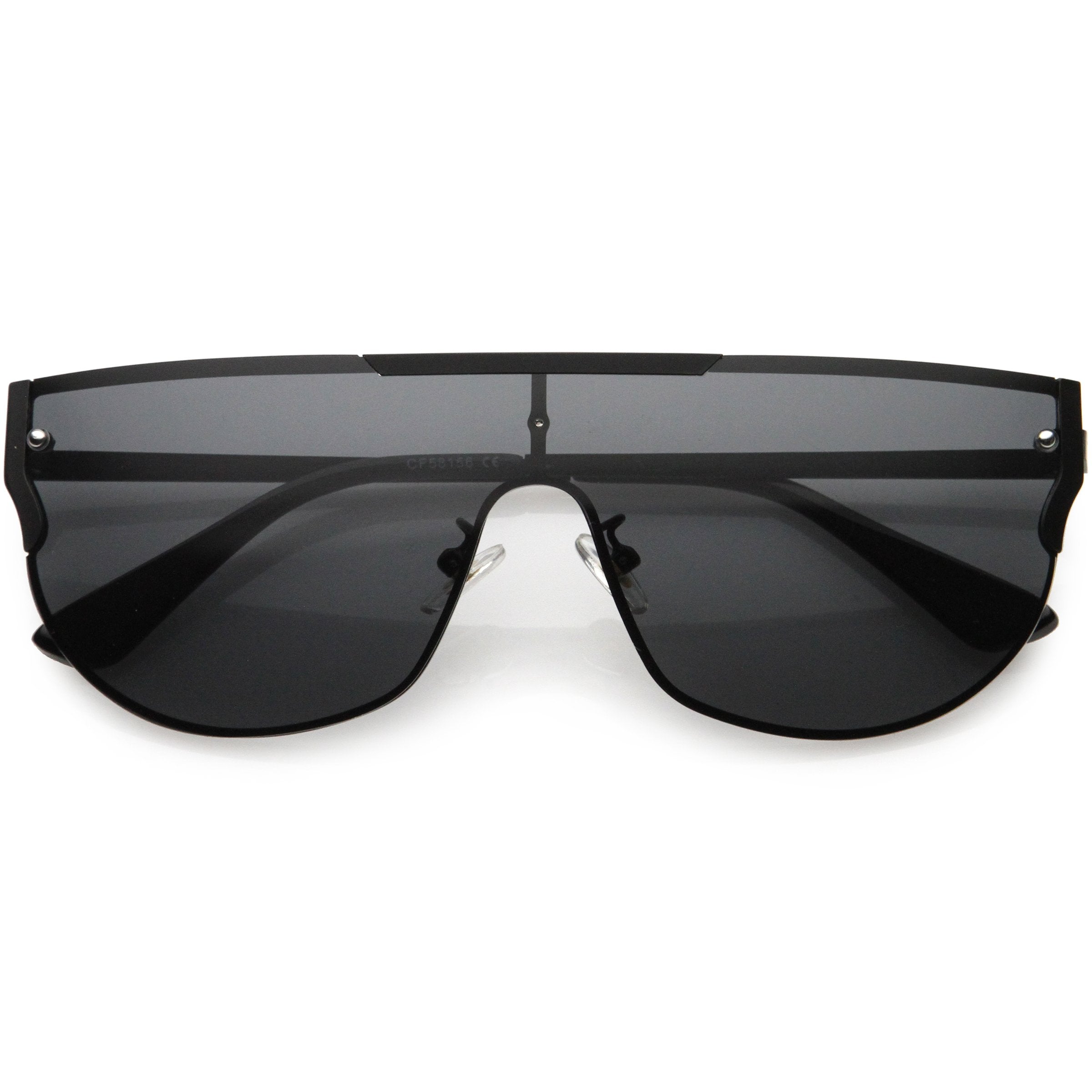 LVIOE Trendy Square Mirrored Sunglasses Polarized UV Protection Flat Top  One Piece Shield Sunglasses