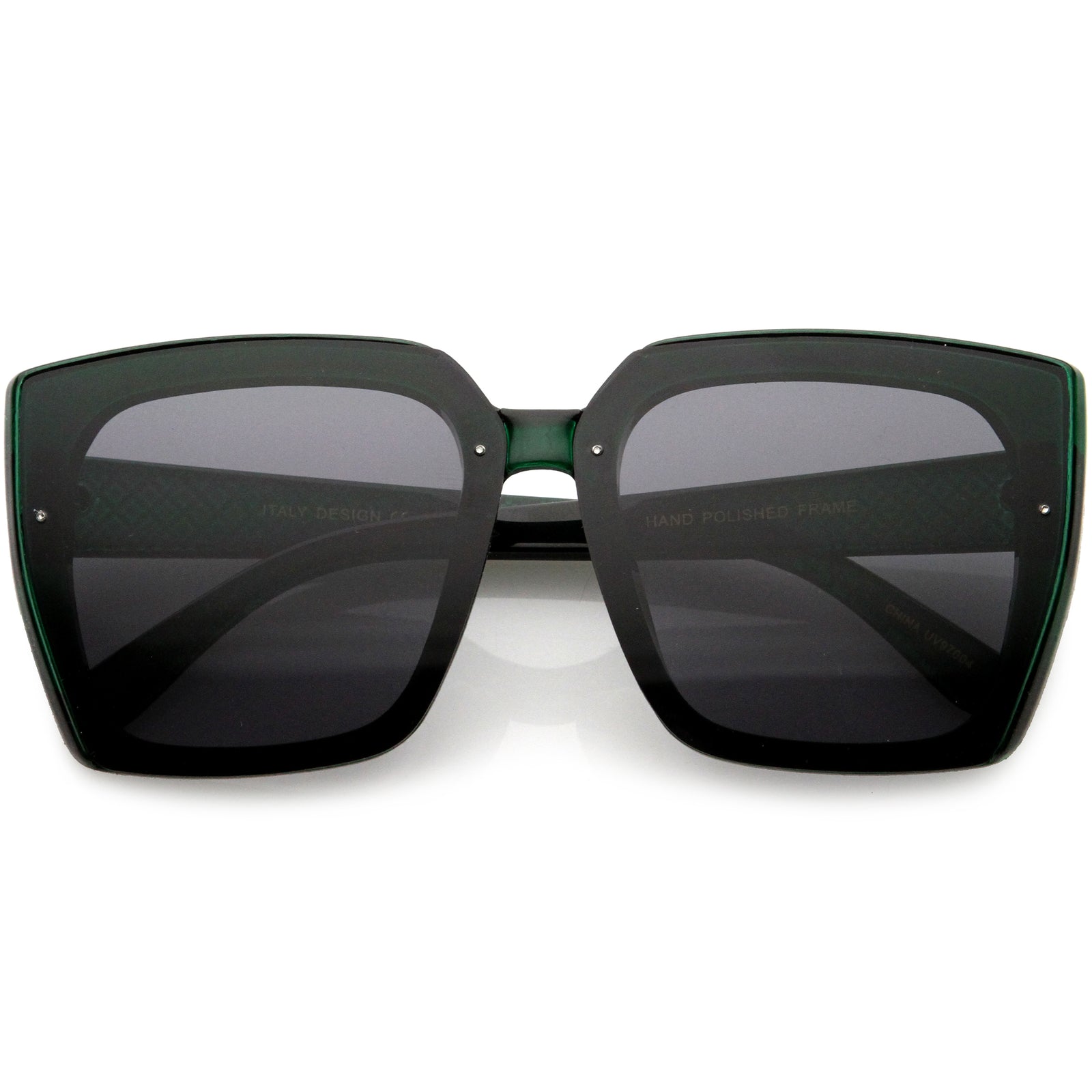 Glamorosas y elegantes gafas de sol cuadradas extragrandes con brazos en relieve Argyle inspiradas en el diseñador D035