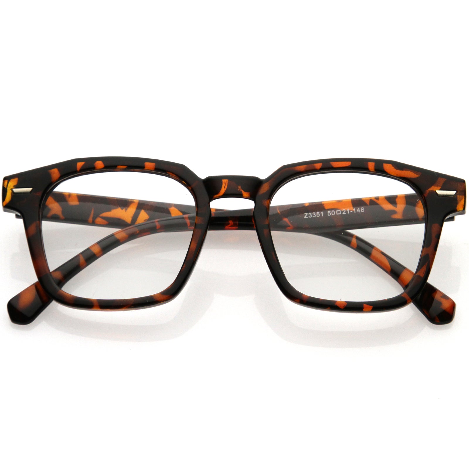 Retro Keyhole Square Horn Rimmed Blue Light Filter Glasses D084