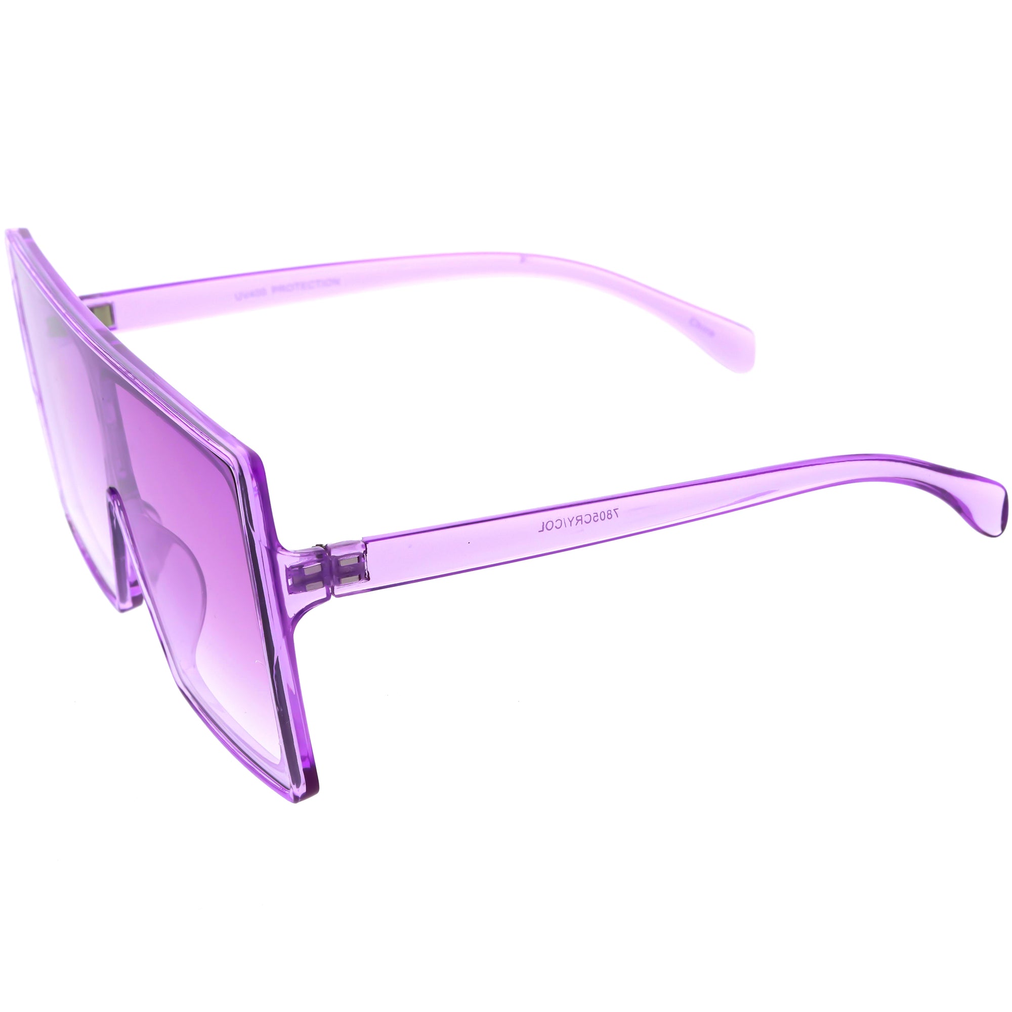zeroUV Sleek Oversize Flat Top Shield Sunglasses