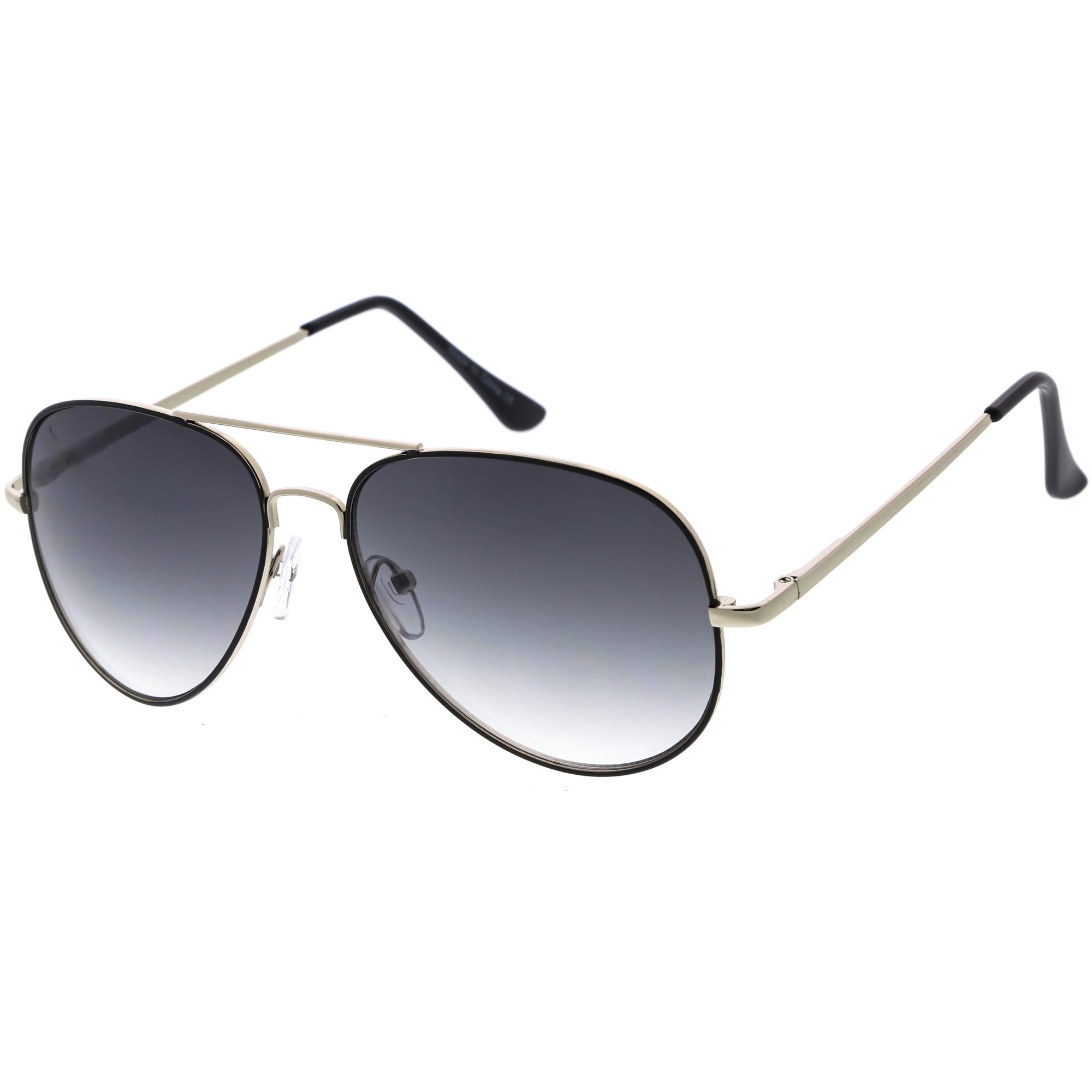 Classic Everyday Medium Sized Metal Aviator Sunglasses D118 - zeroUV
