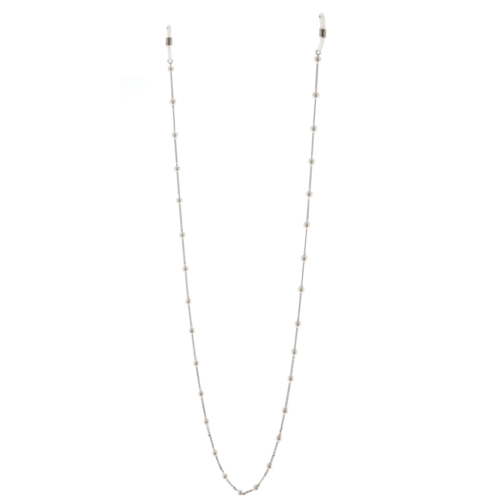 Cadena de gafas de sol de moda de metal delgado decorada con perlas D136