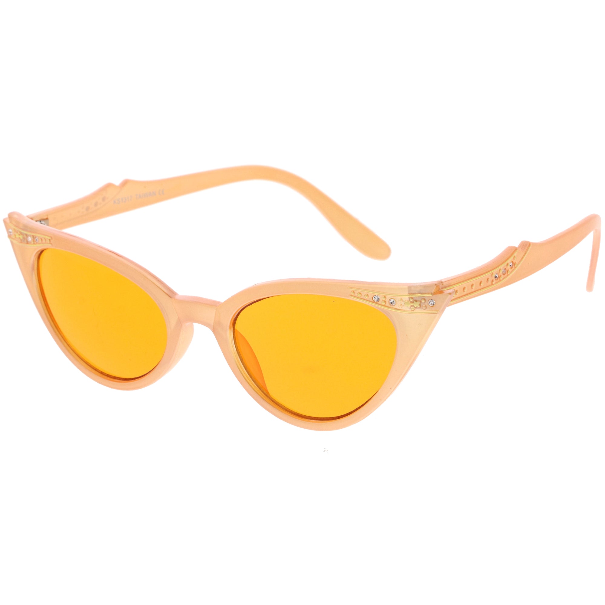 Women's Retro 1950's Mod Oversize Cat Eye Sunglasses, Matte Black Green | zeroUV