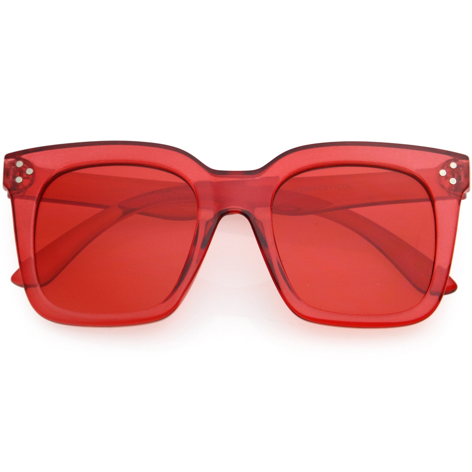 Kids Color Tinted Retro Oversized Square Sunglasses for Children D201
