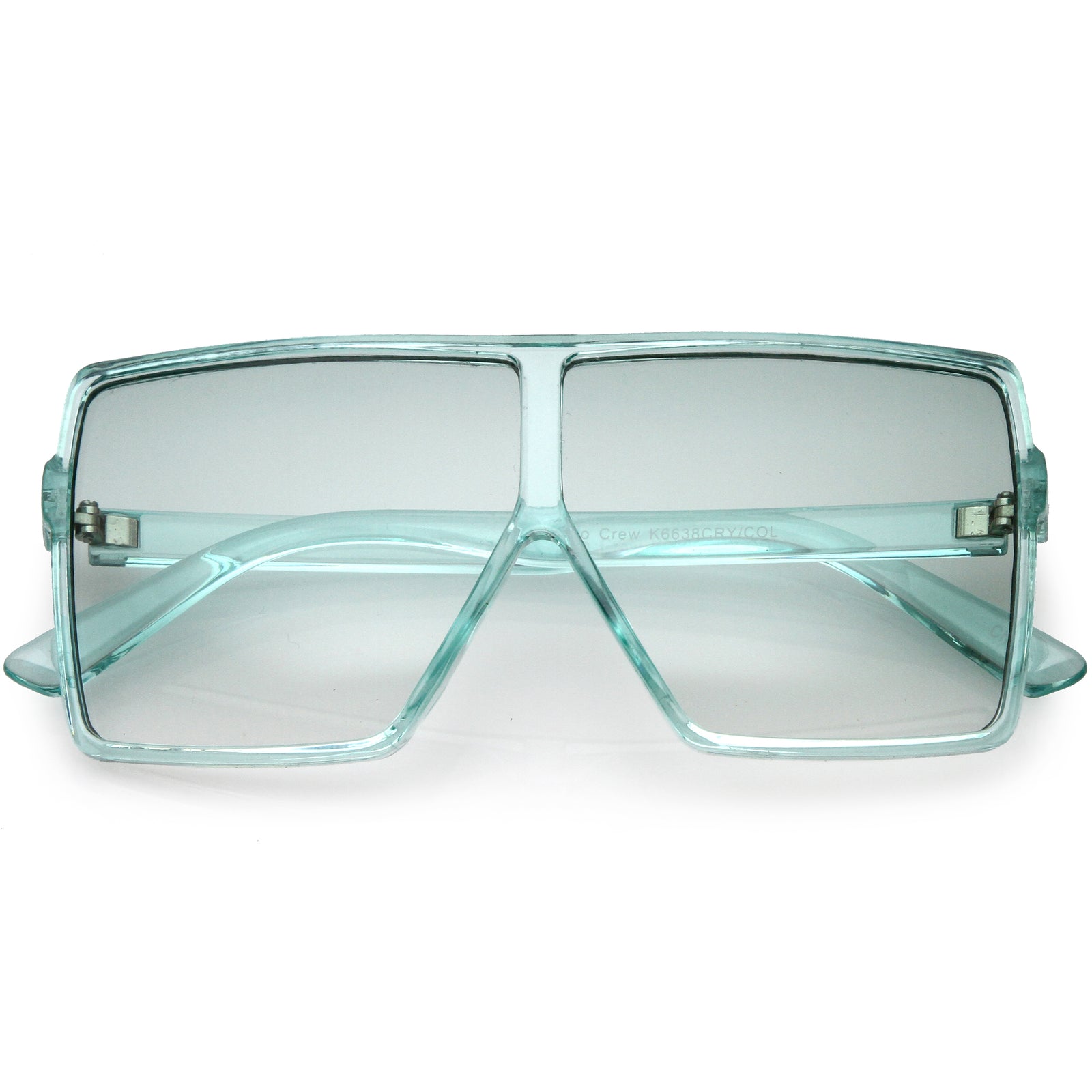 Kids Translucent Flat Top Square Colored Tinted Lens Small Oversize Sunglasses D023